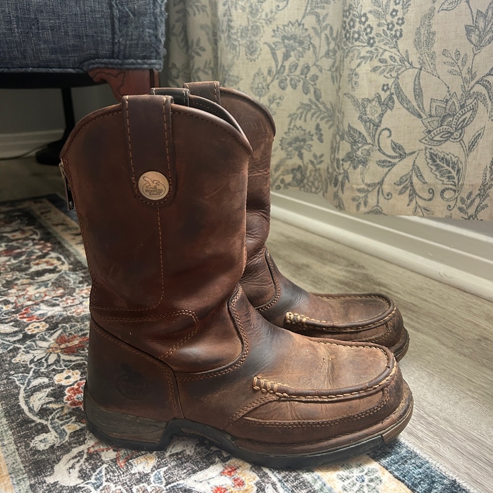 Men’s Georgia Boot Brown Leather Western Boots